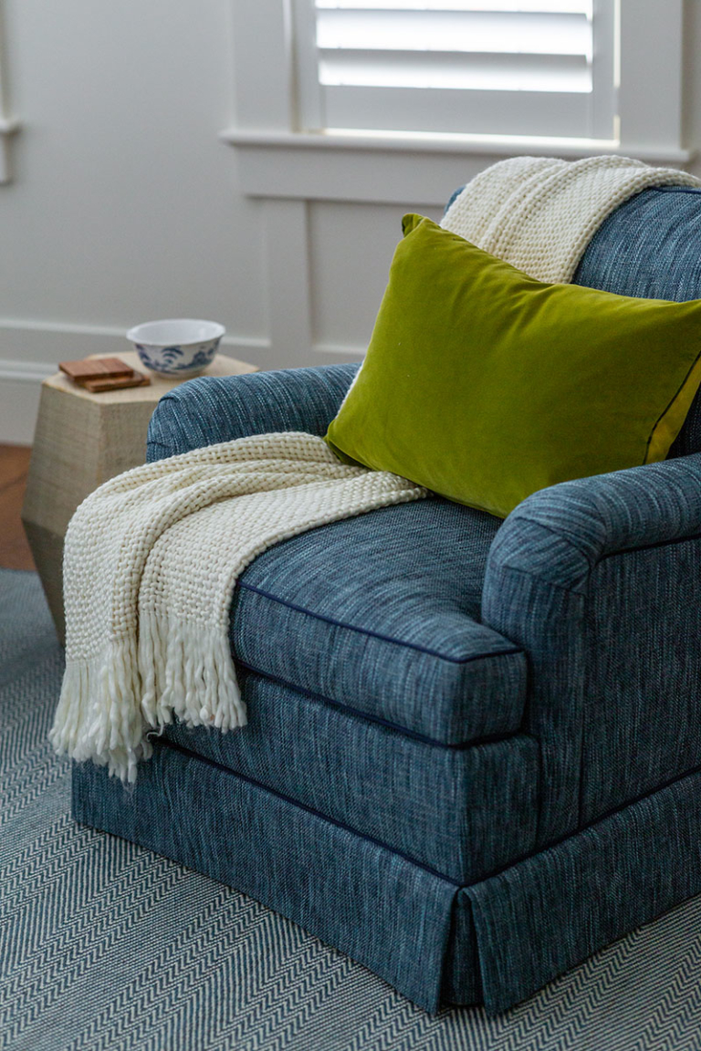custom chair in seating room