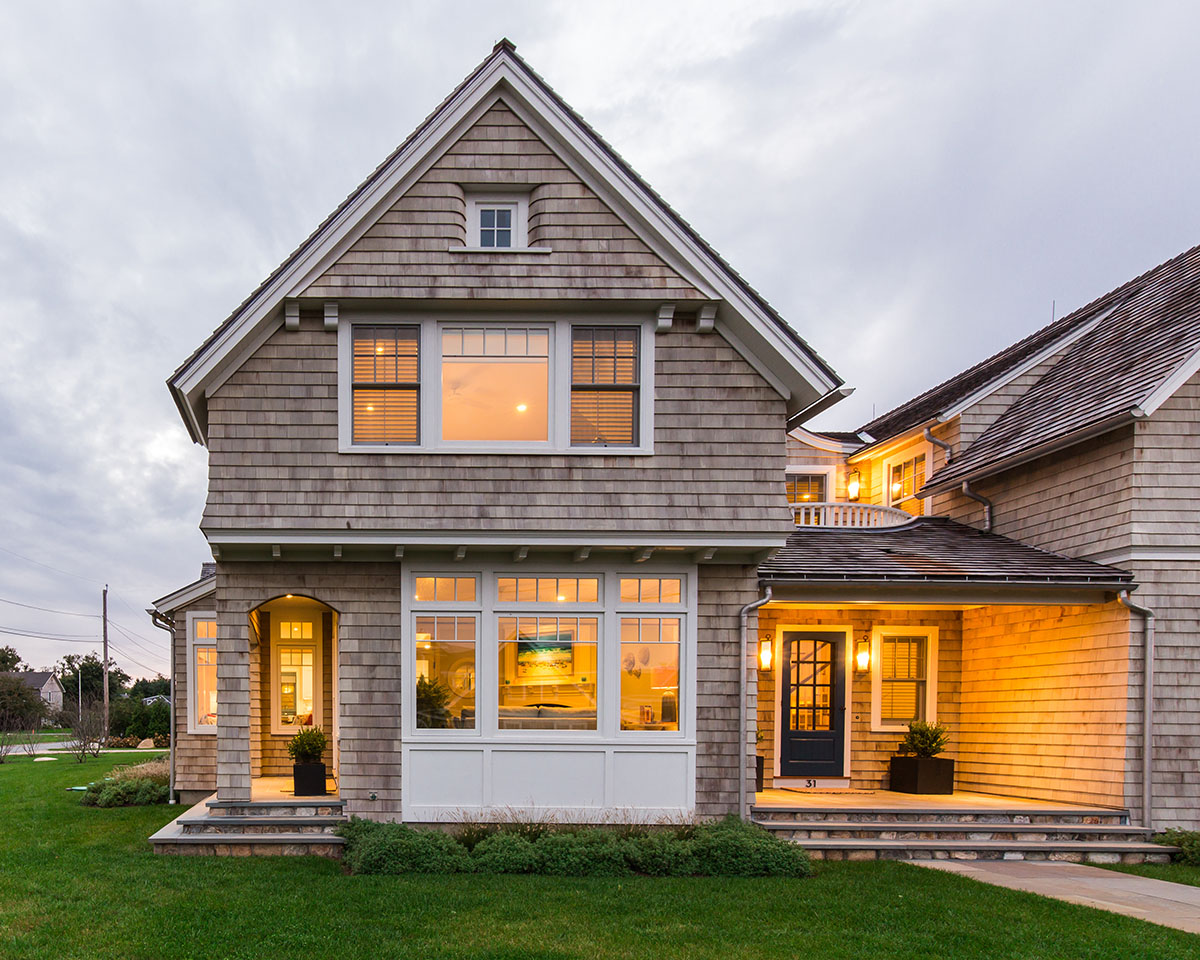 exterior of home on RI coast