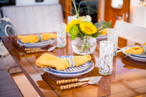 Sailing yacht Nakupenda interior, by Taste Design.