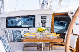 Sailing yacht Nakupenda interior, by Taste Design.