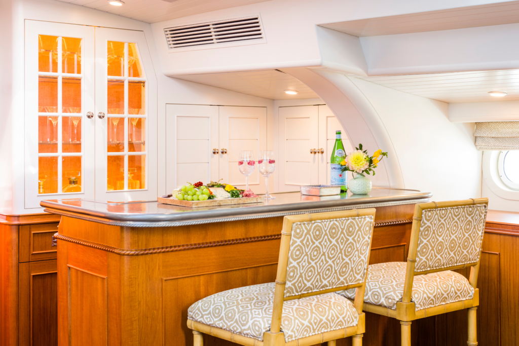 Sailing yacht Nakupenda interior, by Taste Design.