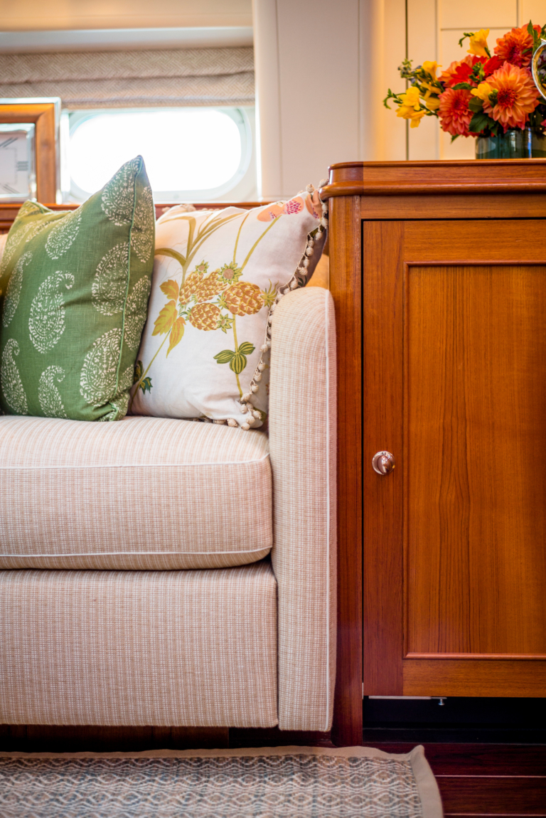 Sailing yacht Nakupenda interior, by Taste Design.