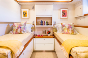 Sailing yacht Nakupenda interior, by Taste Design.