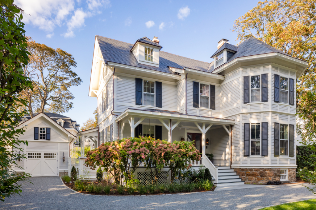 front exterior of historic newport home
