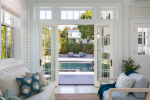 poolside cabana french doors