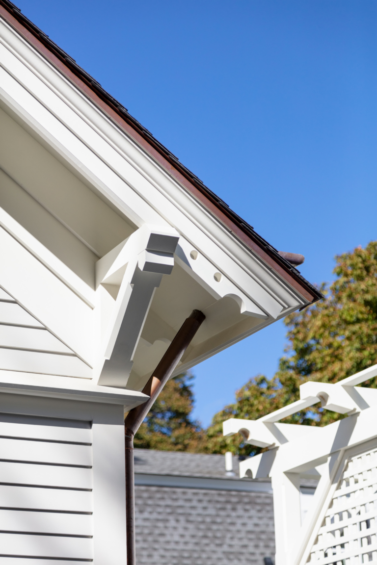 exterior millwork details of historic Newport home