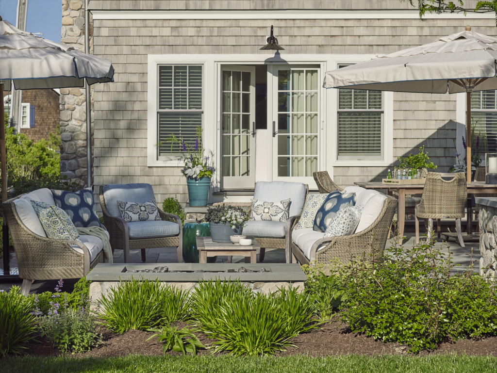 outdoor patio with furniture