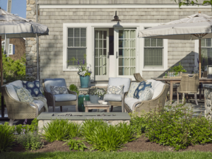 outdoor patio with furniture