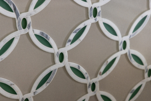 interior design project in Ridgefield CT, close up of bathroom shower tile