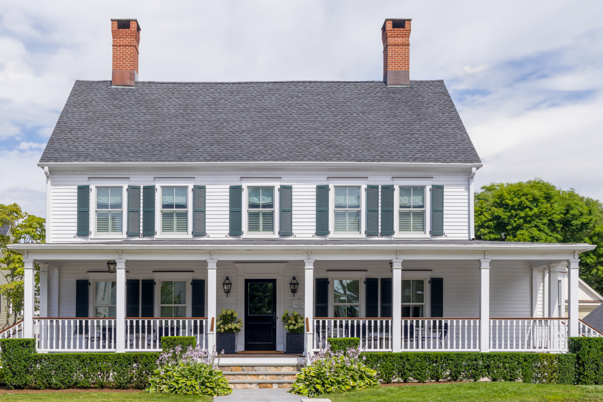 interior design project in Ridgefield CT, exterior of classic Connecticut home
