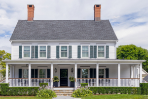 interior design project in Ridgefield CT, exterior of classic Connecticut home