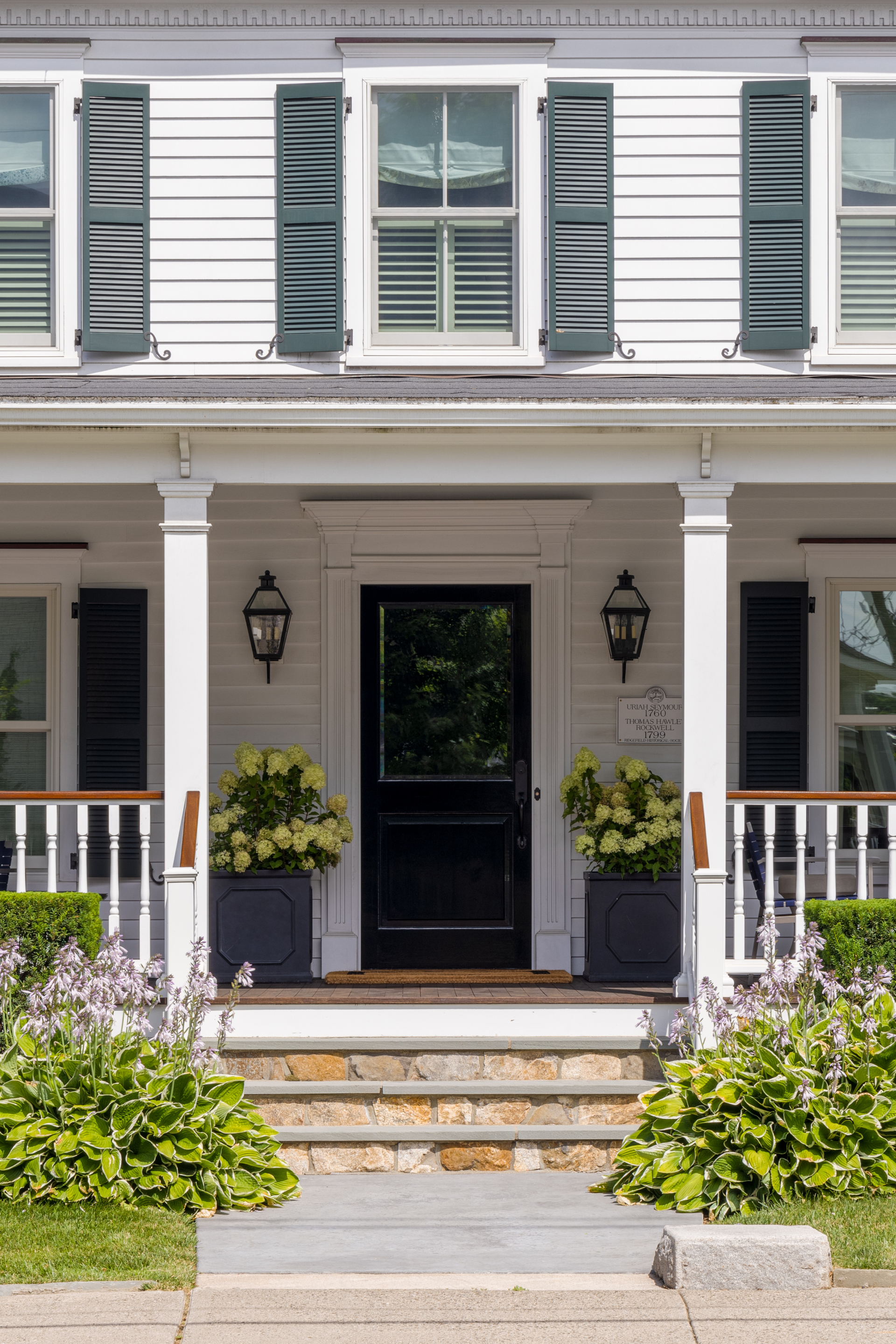 interior design project in Ridgefield CT, exterior front door