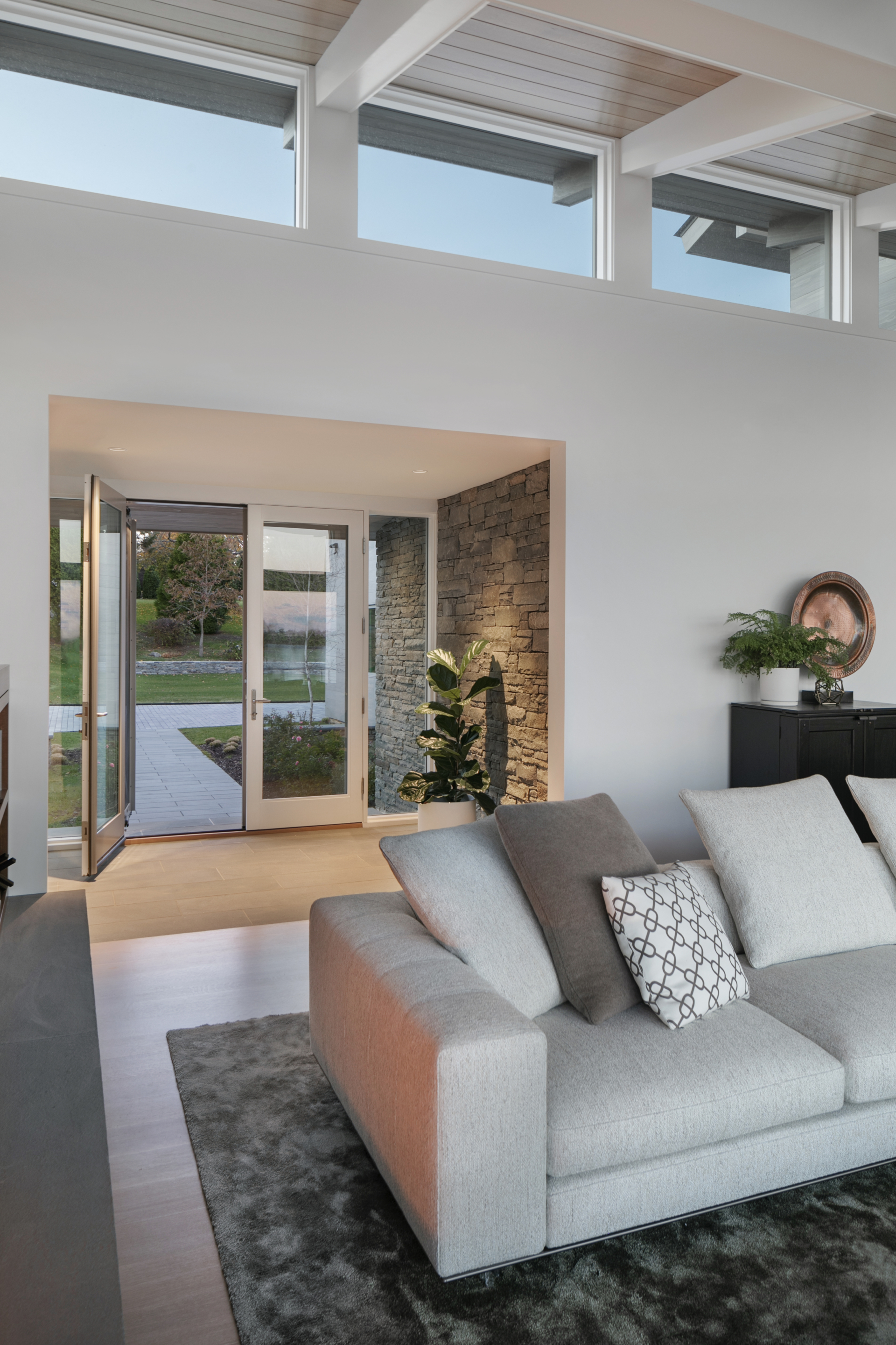 entry way to open-concept living room