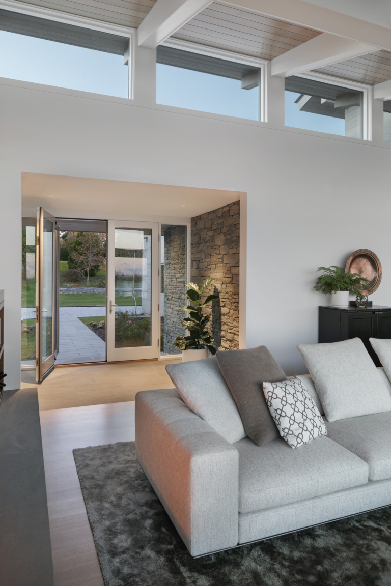 entry way to open-concept living room
