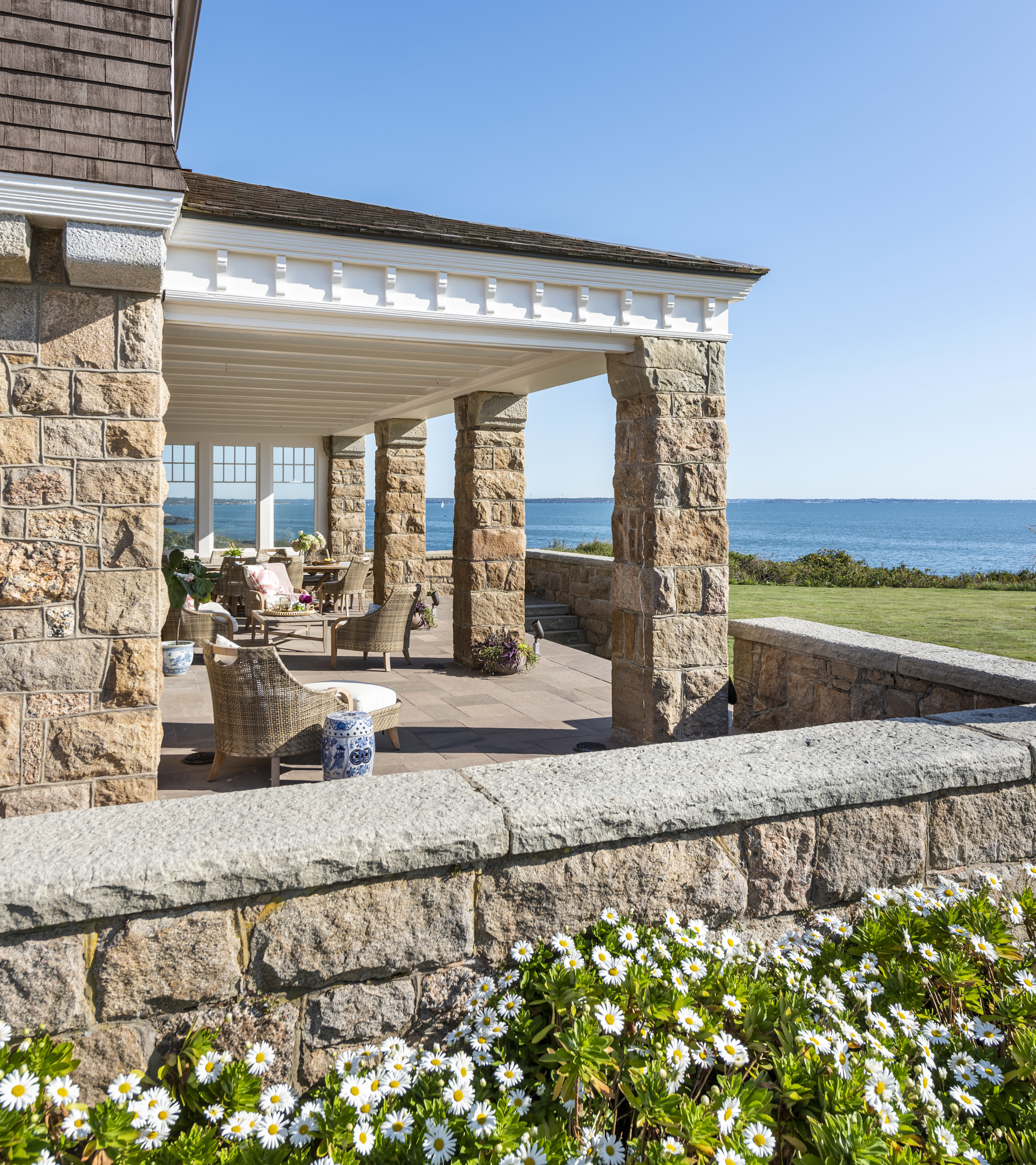 Exterior patio with furniture