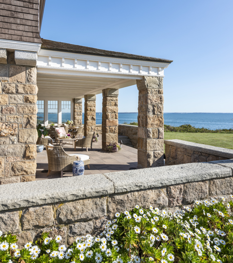 Exterior patio with furniture