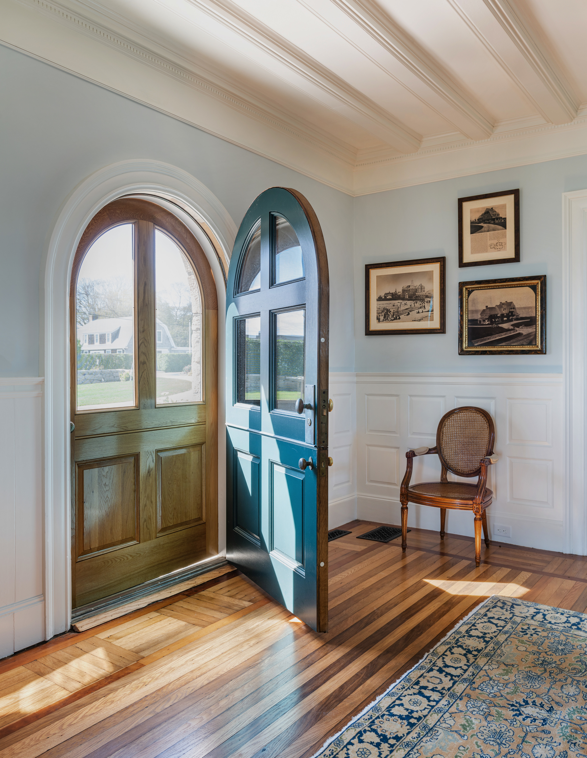 Large arched front door