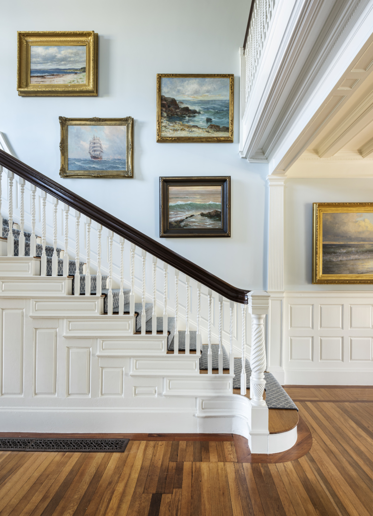 Stairway with original art