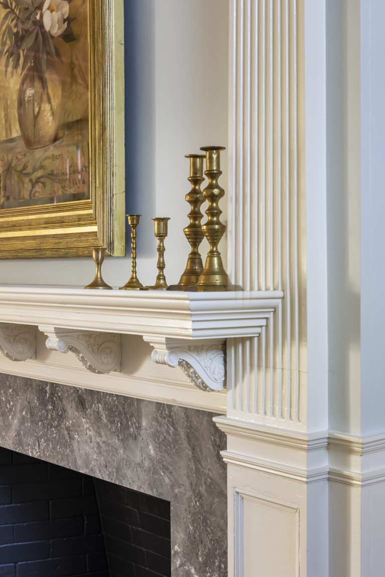 fireplace mantel