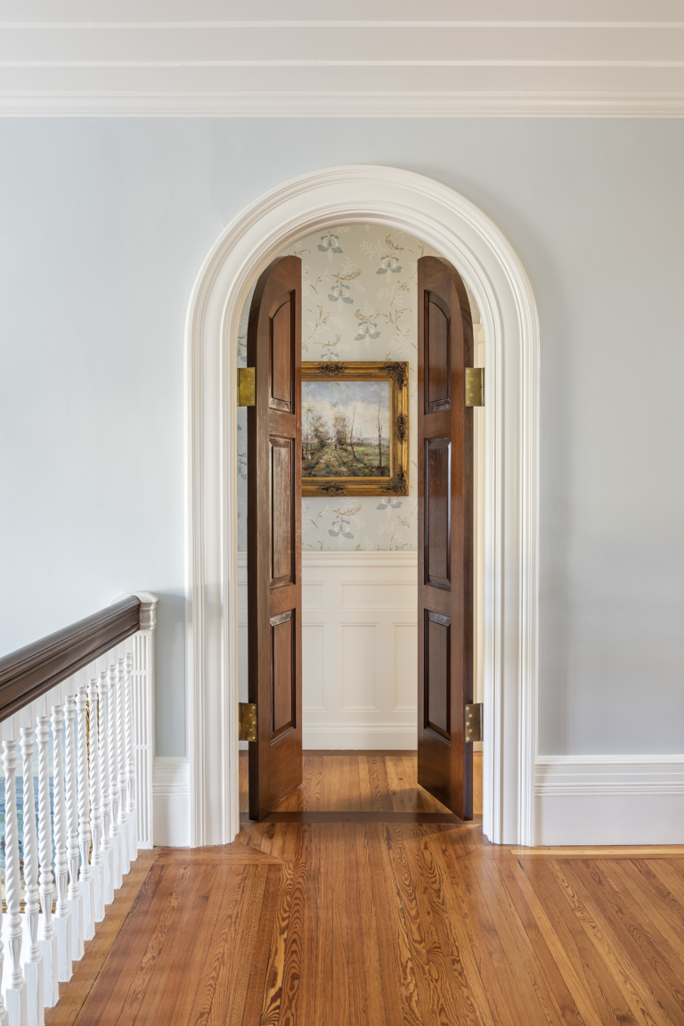 Arched double doors