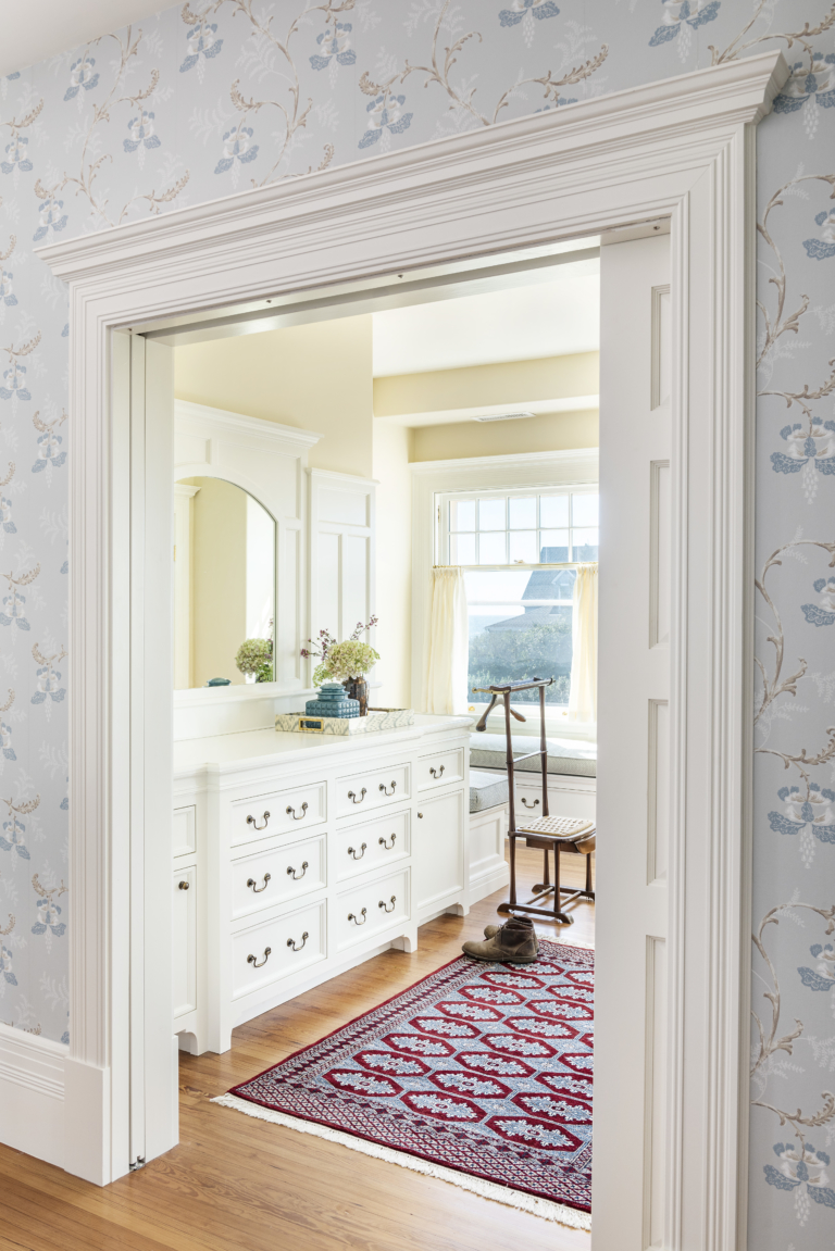 Primary bedroom doorway to walk-in closet