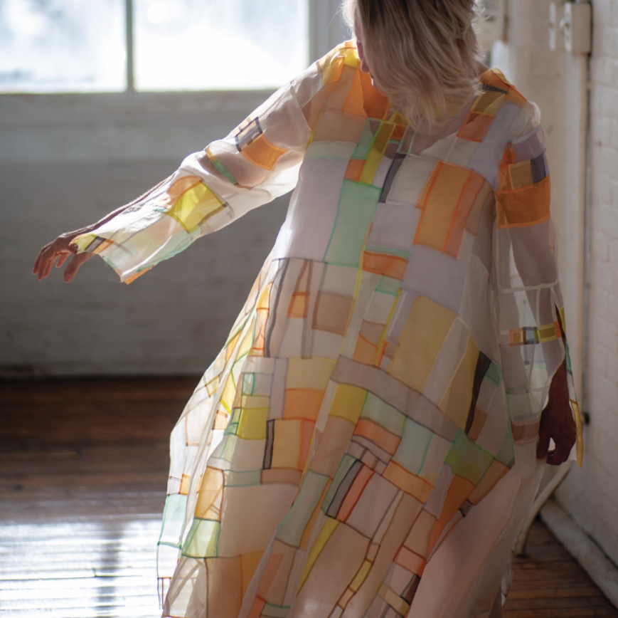Alyn Carlson in a Bojagi Dress