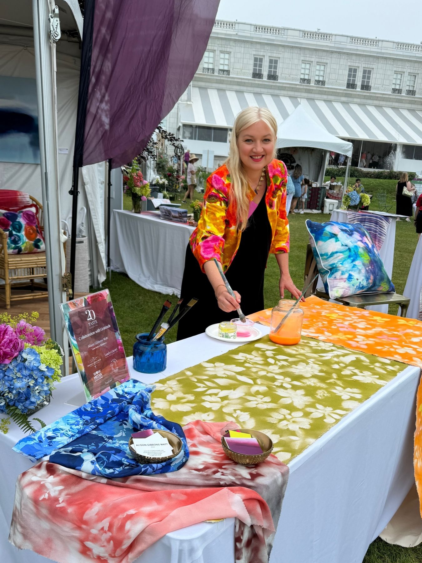 Alison Gibbons Watt at the Newport Flower Show
