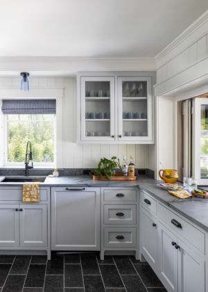 A poolhouse kitchen in Rhode Island by Taste Design