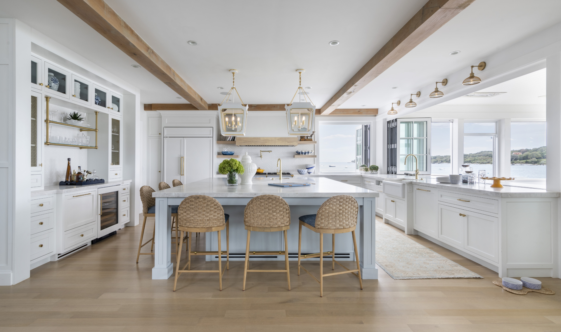 A coastal kitchen in Rhode Island by interior designer Taste Design