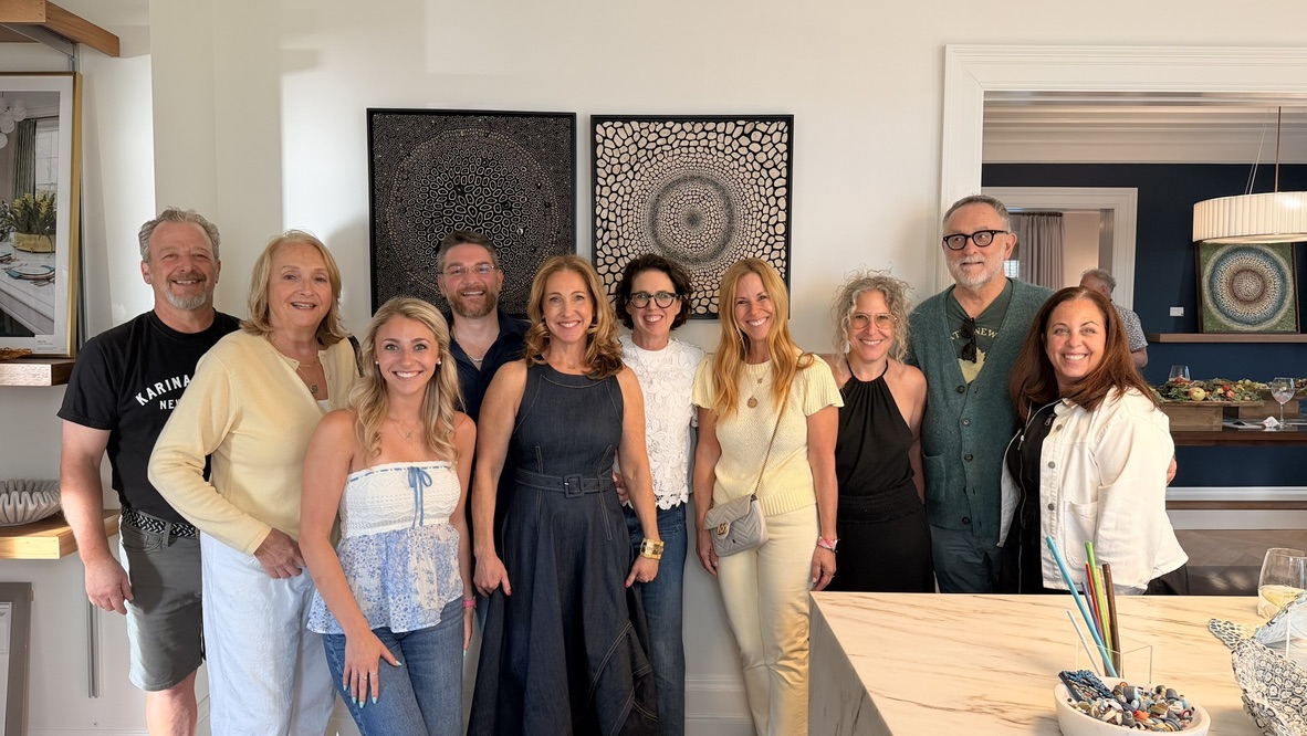 Amy Genser, family and friends at her opening reception at the House of Taste